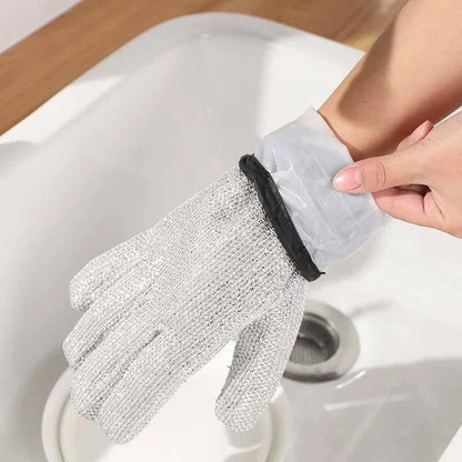 Wire Dishwashing Gloves | Kitchen Cleaning Gloves |  Household Cleaning Tools |  Heat Insulation Anti-Hot Waterproof & Durable Gloves |  Skin-Friendly